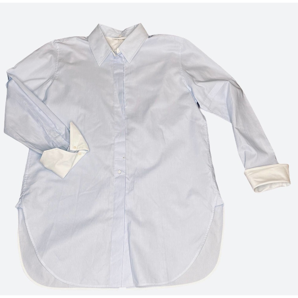 Helmut Lang Light Blue & White Button-Down Shirt